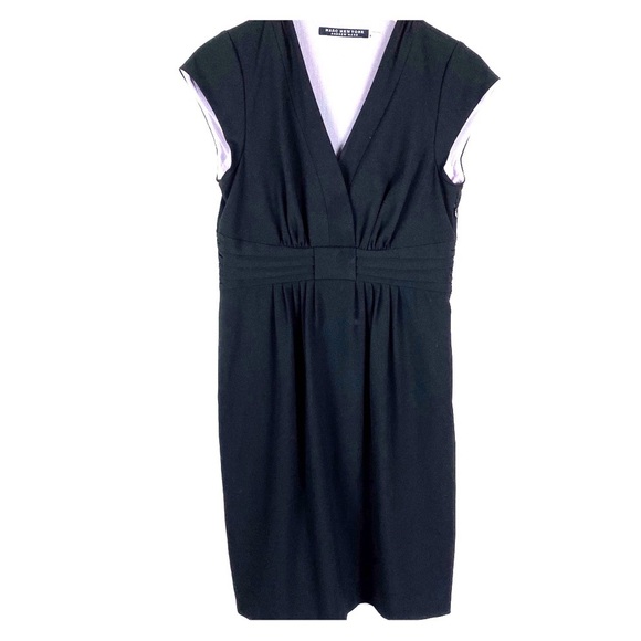 Andrew Marc Dresses & Skirts - Andrew Marc Black Faux Wrap Knot Dress Size:  8